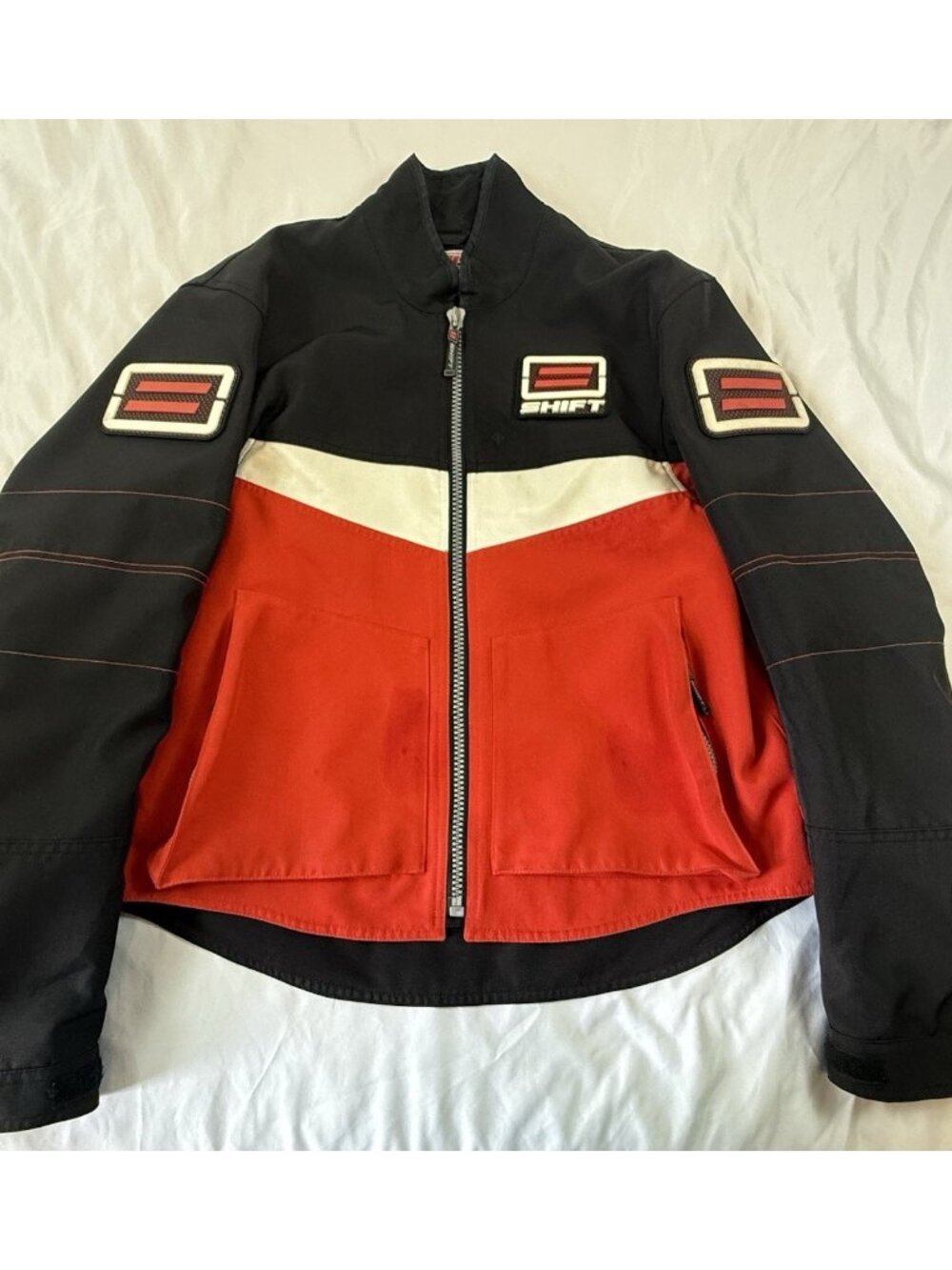 Shift Racing Jacket Mens M Black Red Y2K Moto Street Bike 2000s